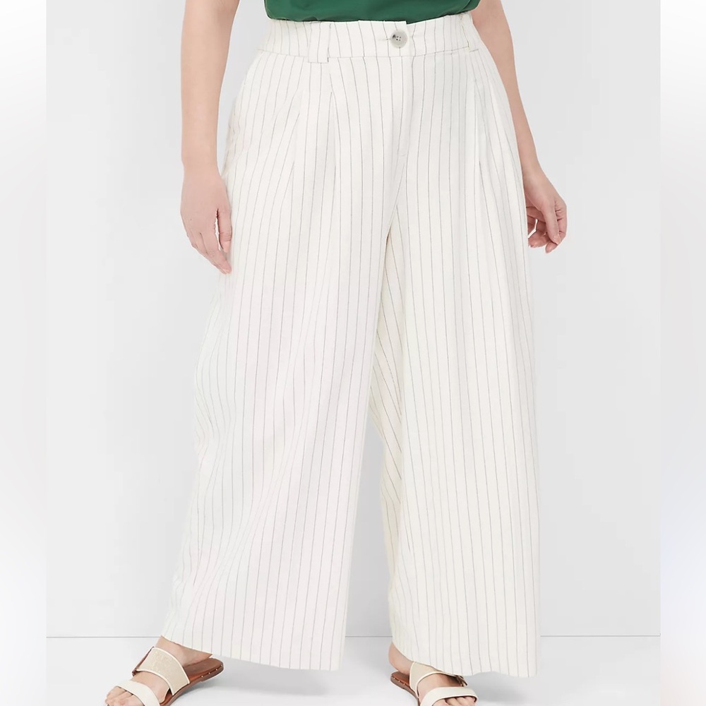 Lane Bryant NWT Size 16 Pleated Wide Leg Pant - Picture 1 of 3